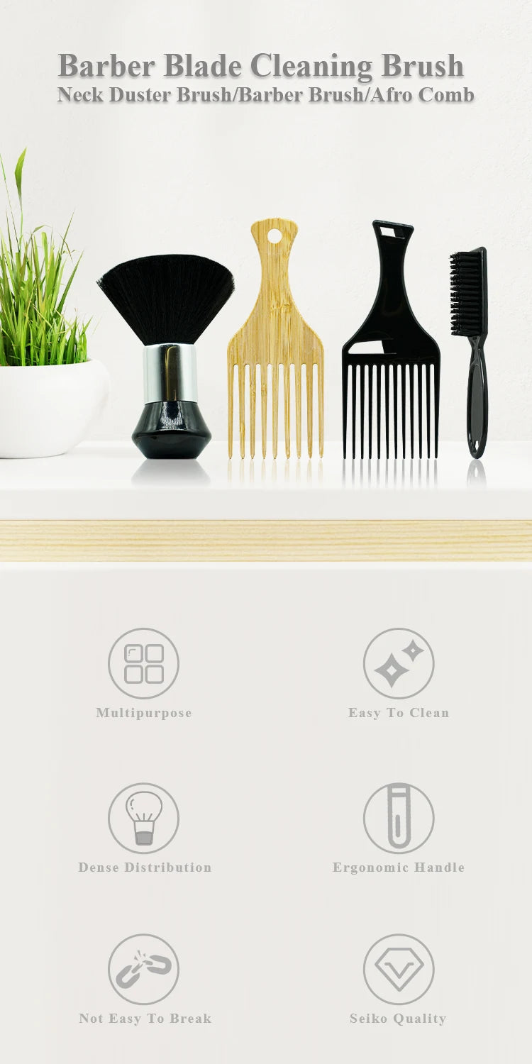 Barber Neck Duster Brush Sets Mens Duster Face Duster Tool Beard Set Men Broken Hair Brush Round Hairdressing Neck Brush