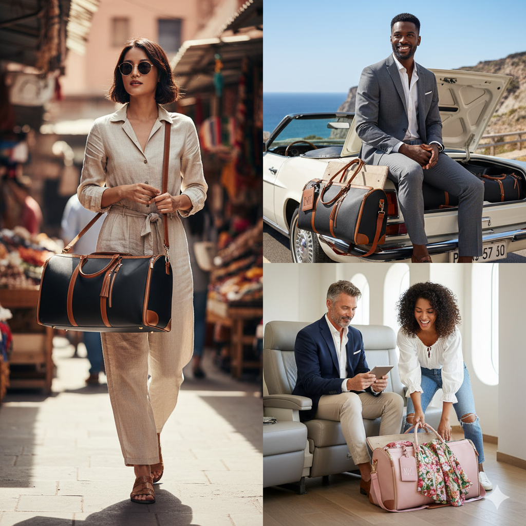 The Global Voyager | Premium Garment Duffel in High-Tech Vegan Leather