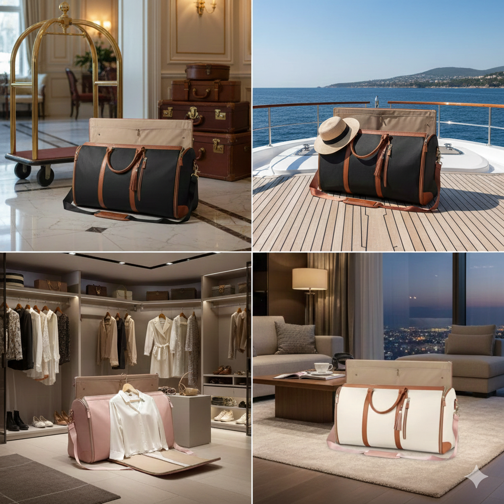 The Global Voyager | Premium Garment Duffel in High-Tech Vegan Leather