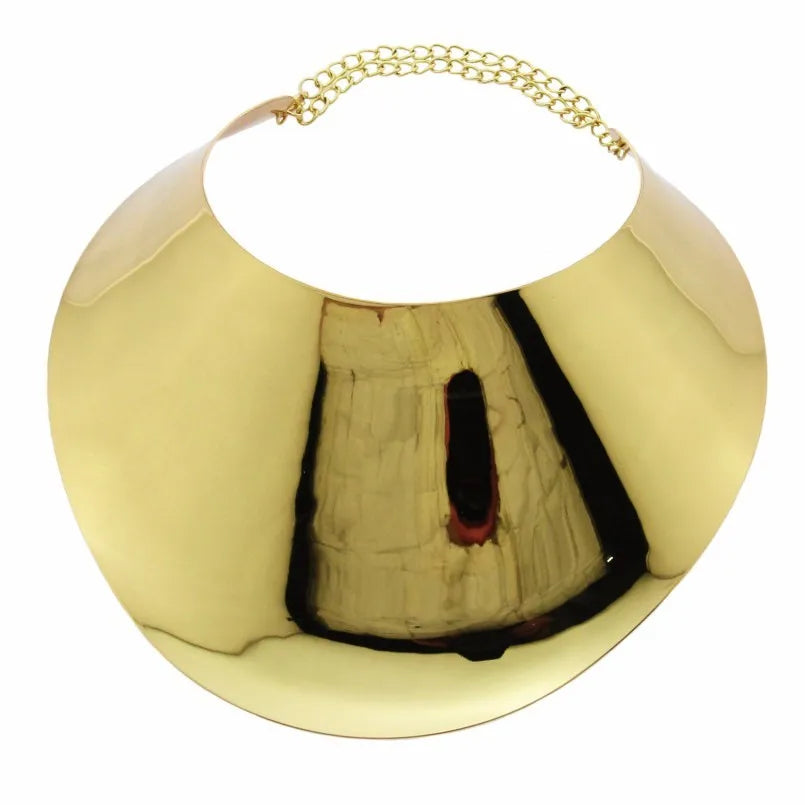 KDLUN African Bib Torques Chokers Necklaces For Women Statement Metal Geometric Collar Necklace Indian Jewelry Boho Design