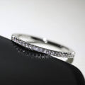 Huitan New 2020 Minimalist Thin Rings for Women Wedding Brilliant Cubic Zircon High Quality Versatile Female Finger Ring Jewelry