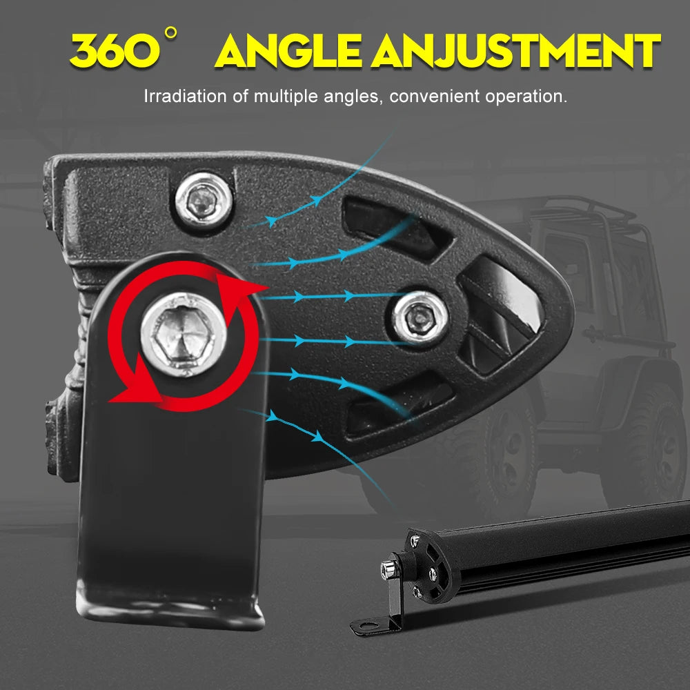 UNI-SHINE 12" Led Work Light 54W Combo Led Beams Light Bar DRL Auto Offroad Driving Light For Lada ATV 4X4 12V 24V Car Retrofit