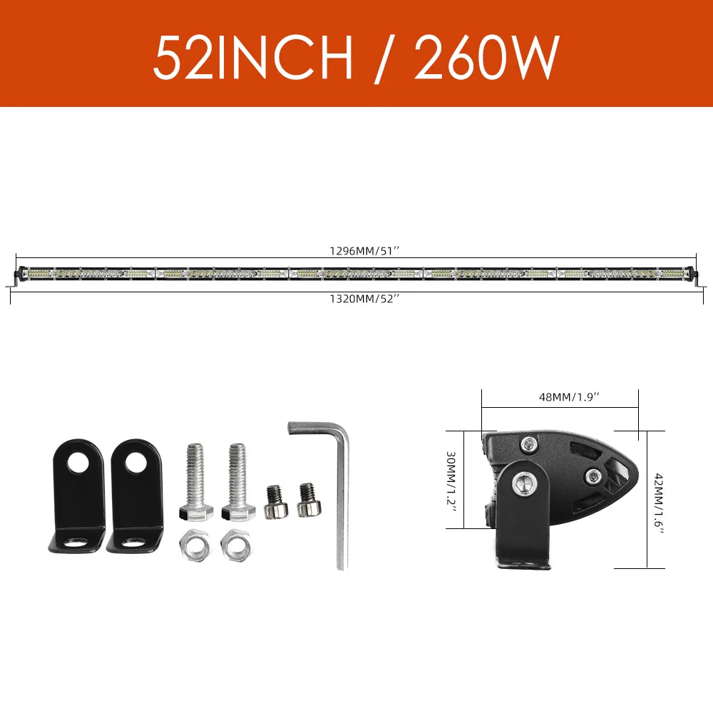 UNI-SHINE 12" Led Work Light 54W Combo Led Beams Light Bar DRL Auto Offroad Driving Light For Lada ATV 4X4 12V 24V Car Retrofit