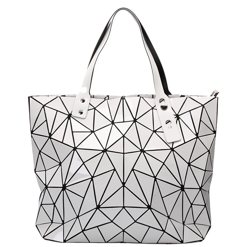 New Gold Handbags Bags For Women 2026 Summer Large Tote Bag Ladies Geometric Messenger Shoulder Bag Beach Luxury Designer Silver