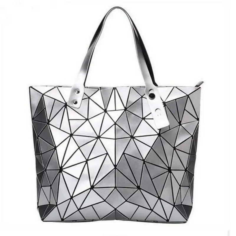 New Gold Handbags Bags For Women 2026 Summer Large Tote Bag Ladies Geometric Messenger Shoulder Bag Beach Luxury Designer Silver