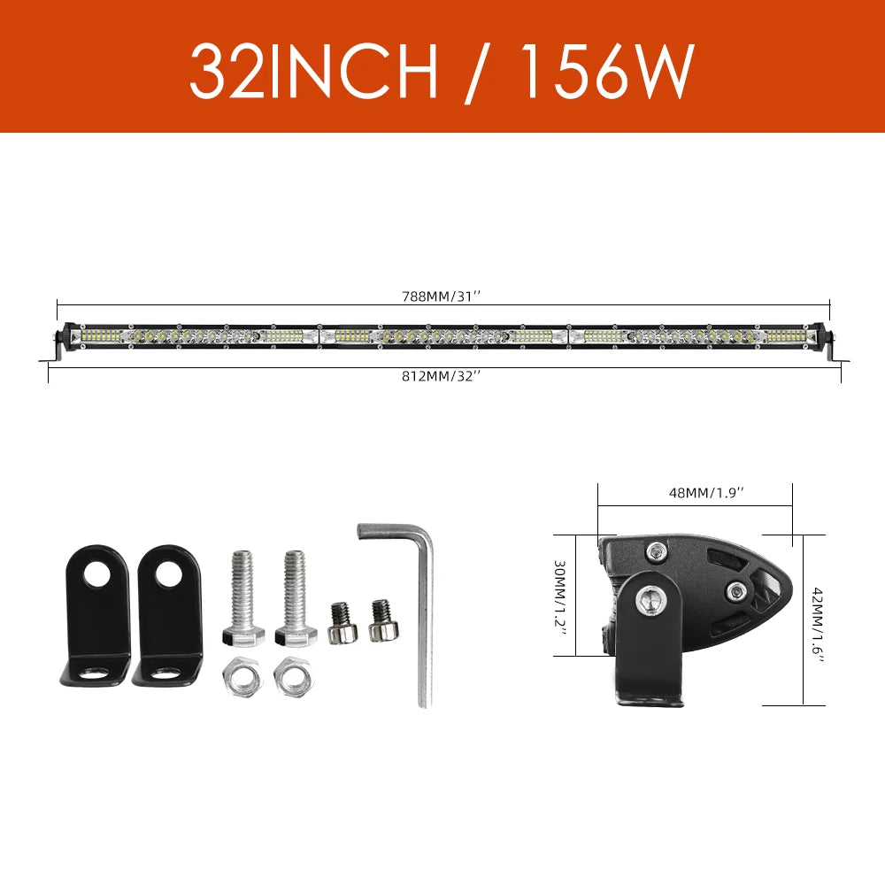 UNI-SHINE 12" Led Work Light 54W Combo Led Beams Light Bar DRL Auto Offroad Driving Light For Lada ATV 4X4 12V 24V Car Retrofit