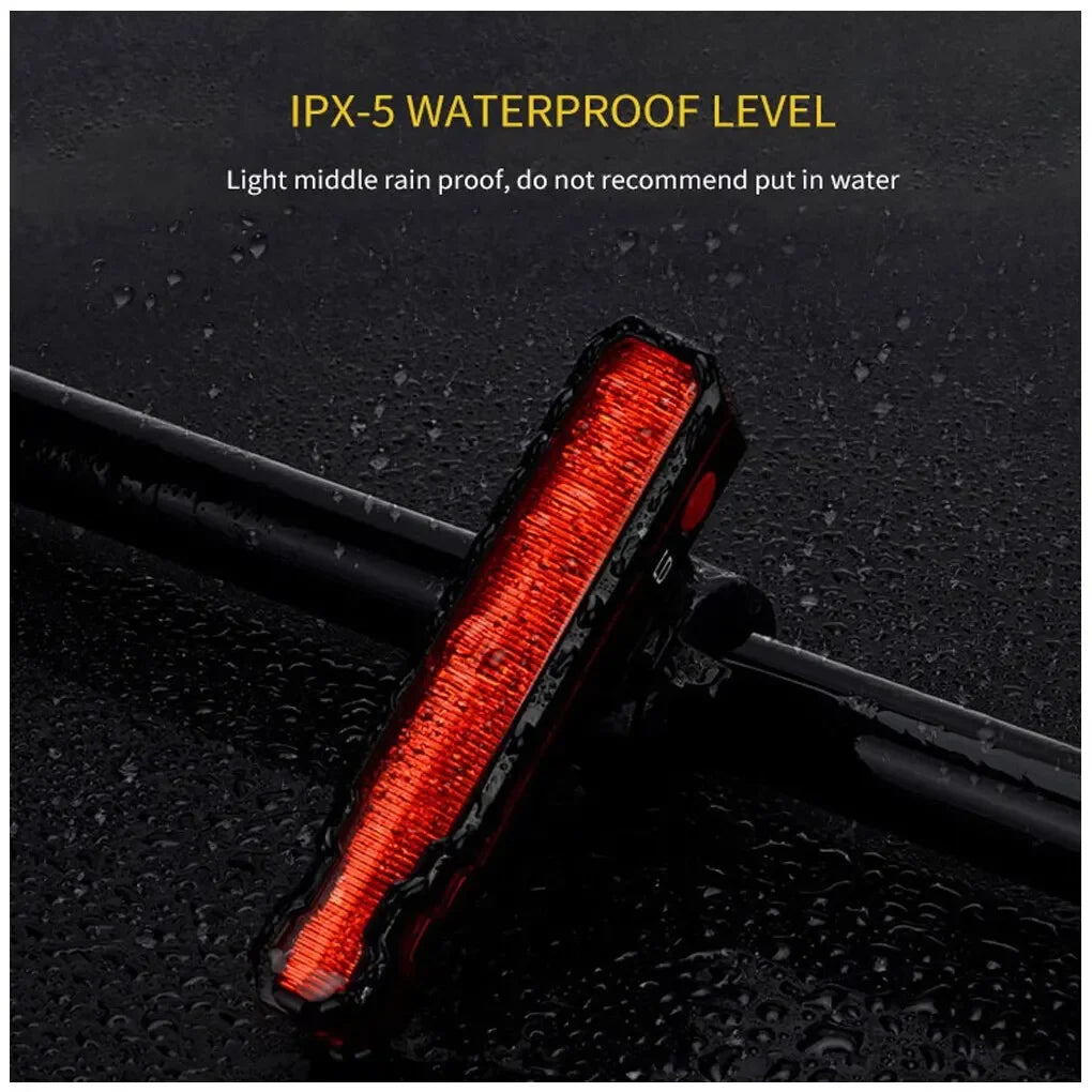 Bike Rear Light Laser Line Warning Lamp Waterproof Seatpost LED Light USB Rechargeable MTB Road Bicycle Taillight