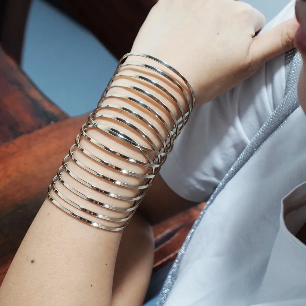 KDLUN African Bib Torques Chokers Necklaces For Women Statement Metal Geometric Collar Necklace Indian Jewelry Boho Design