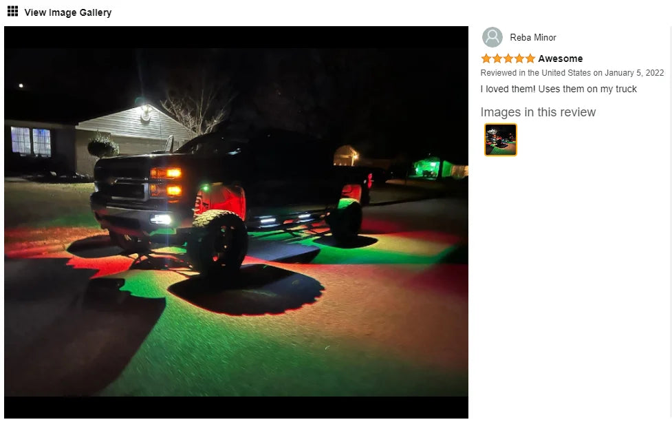 Honalia LED Rock Lights for Trucks 4/6/8/10/12 Pods RGB Truck Rock Lights Kits with App Control for ATV UTV RZR