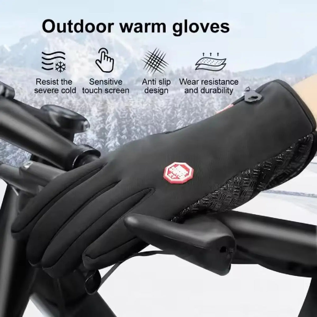 Windproof Warm Gloves For Winter Anti Slip Silicon Touch Screen Full Finger Cold-proof Bicycle Cycling Touchscreen Sport Gloves