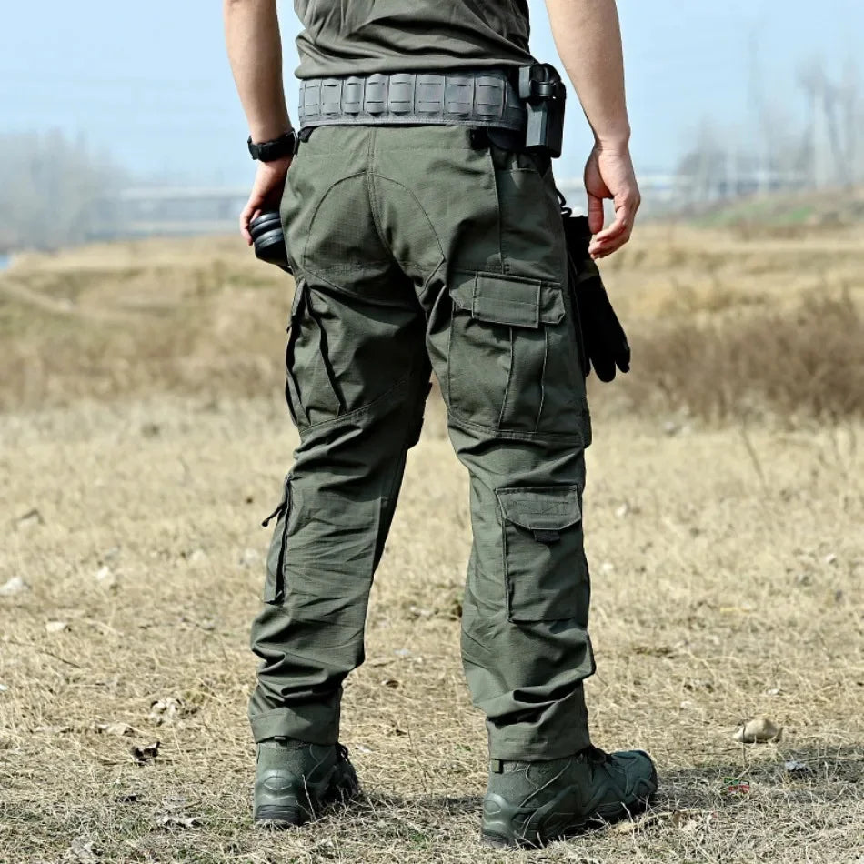 New Men Tactical Pants Quick Dry Multi-Pocket Cargo Pants Casual Trousers Wear-Resistant Workwear Hiking Trainning Pant Loose