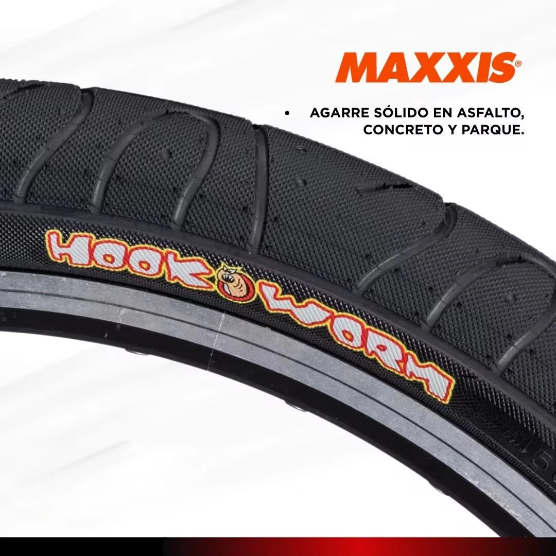 MAXXIS Hookworm 26 x 2.5 Bicycle Tire BMX Wire Bead Clincher Tire for Street Park vert Flatland 20 inch 24 26 27.5 or 29 Sizes
