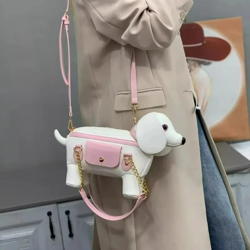2026 Creative Personalized Puppy Bag Unique Cute Animal Handbag Crossbody Bag