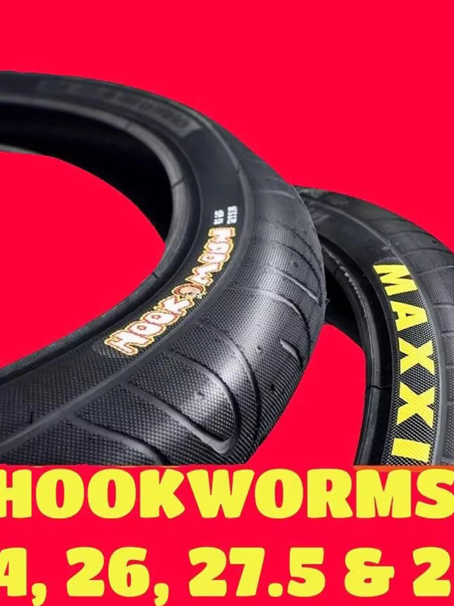 MAXXIS Hookworm 26 x 2.5 Bicycle Tire BMX Wire Bead Clincher Tire for Street Park vert Flatland 20 inch 24 26 27.5 or 29 Sizes