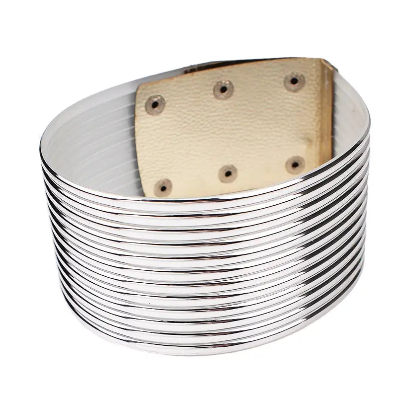 KDLUN African Bib Torques Chokers Necklaces For Women Statement Metal Geometric Collar Necklace Indian Jewelry Boho Design