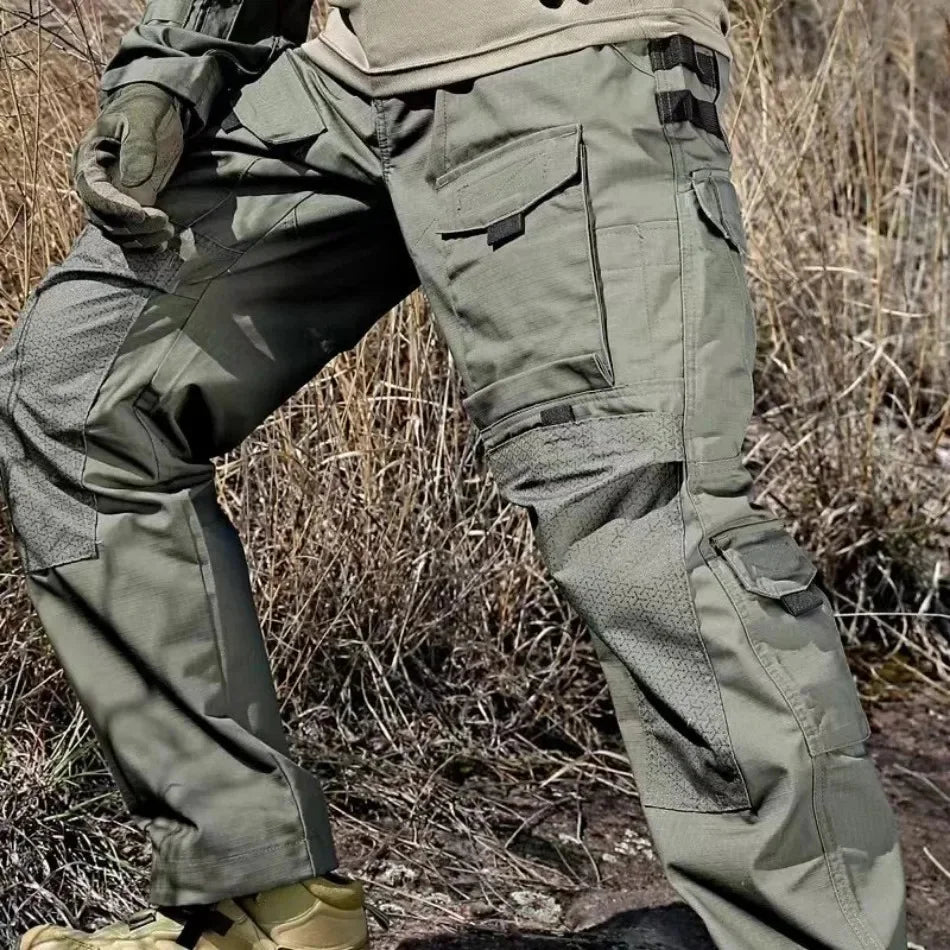 New Men Tactical Pants Quick Dry Multi-Pocket Cargo Pants Casual Trousers Wear-Resistant Workwear Hiking Trainning Pant Loose