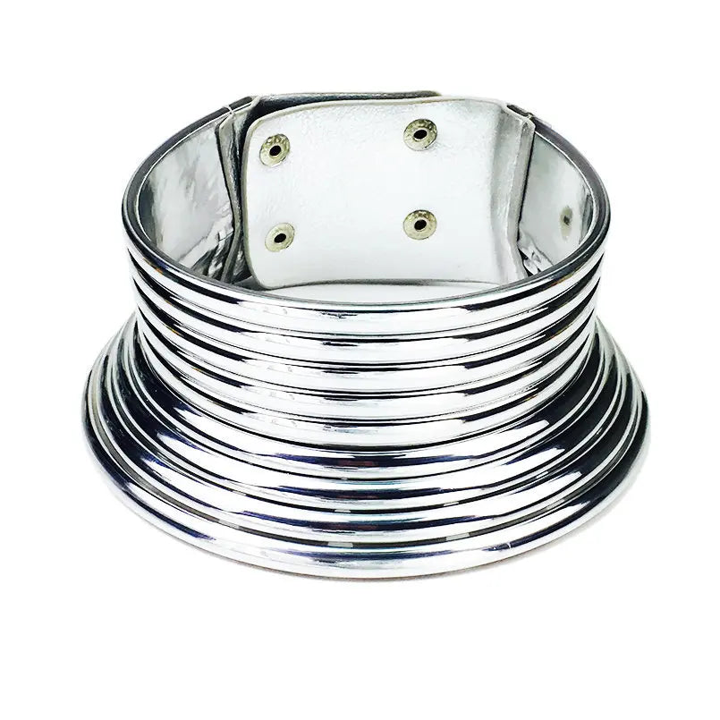 KDLUN African Bib Torques Chokers Necklaces For Women Statement Metal Geometric Collar Necklace Indian Jewelry Boho Design