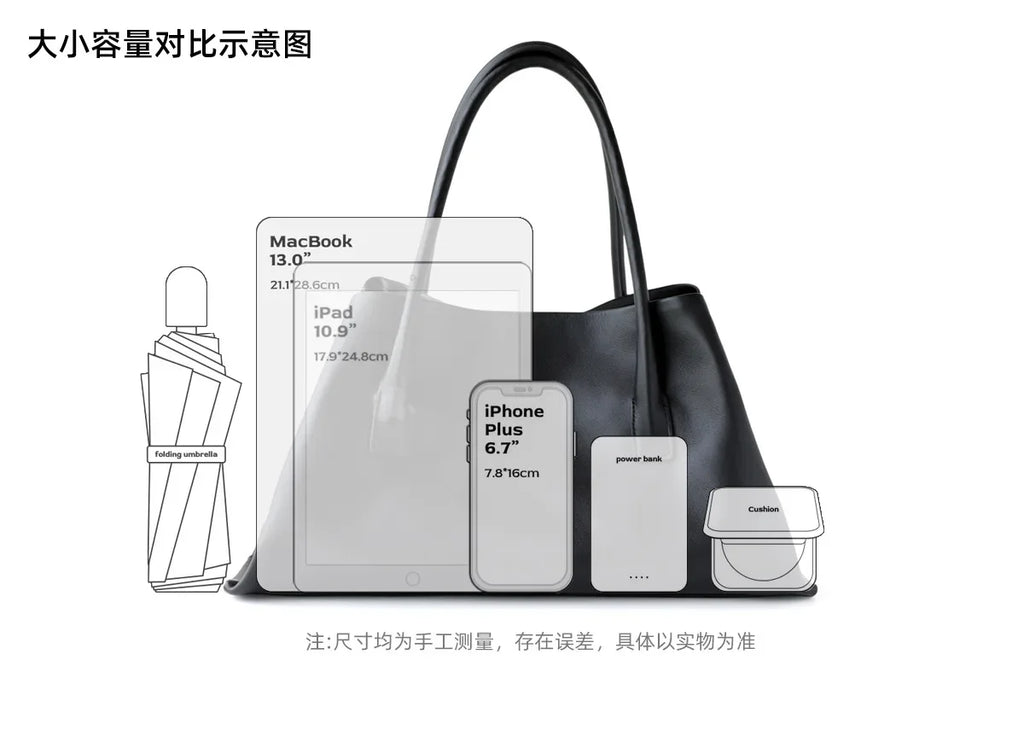 Luxury Niche First-layer Cowhide Tote Bag Woman Large Capacity Shoulder Underarm Bag Casual Tote Big Handbag 2026 New