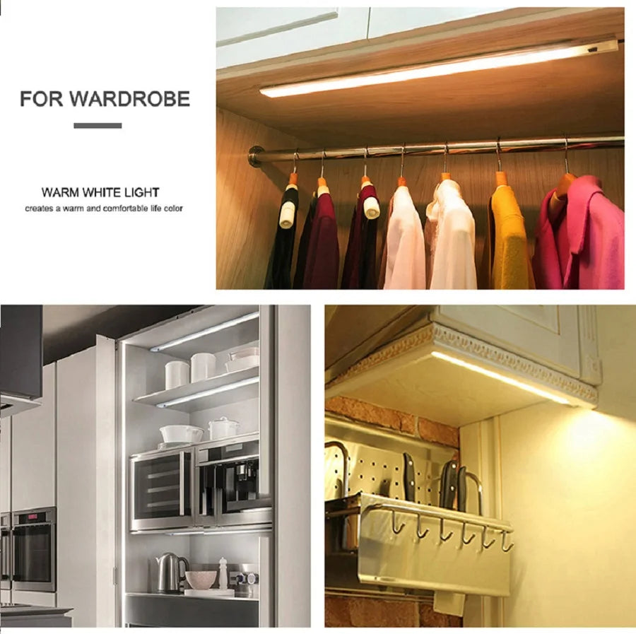 Hand Sweep Induction LED Light Bar Motion Sensor Under Cabinet Lamp for Kitchen Restroom Detector Tube Beside Table Night Light