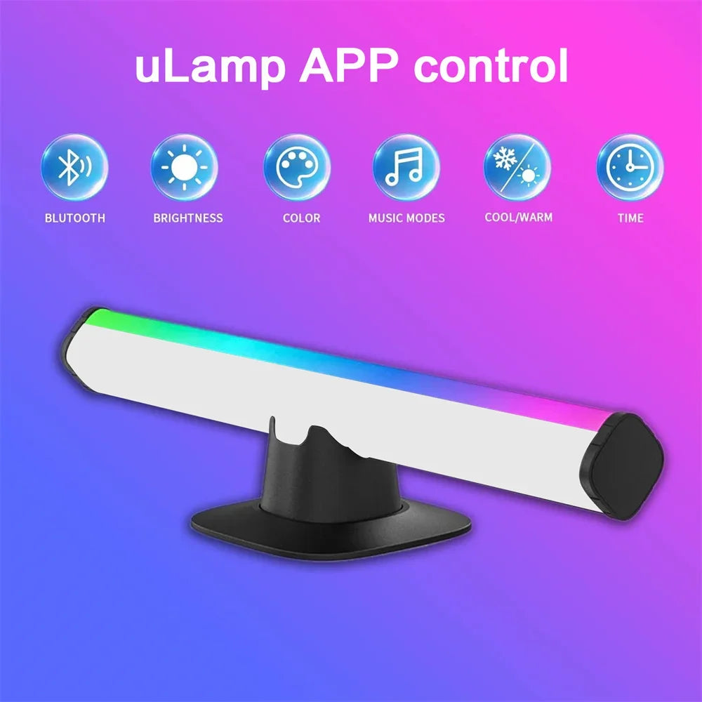 Music Light Bar RGBIC Pickup Rhythm Lights Desktop Strip Light APP Control USB Atmosphere Lamp For Gaming Bedroom TV Backlight