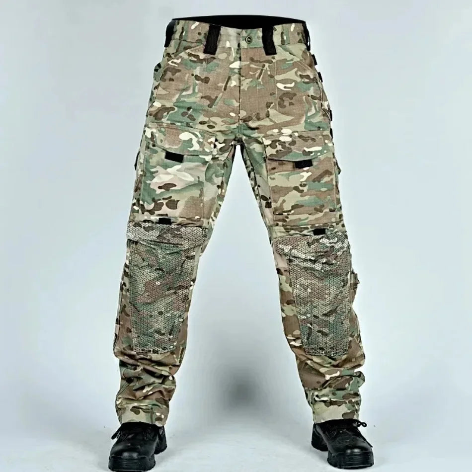 New Men Tactical Pants Quick Dry Multi-Pocket Cargo Pants Casual Trousers Wear-Resistant Workwear Hiking Trainning Pant Loose
