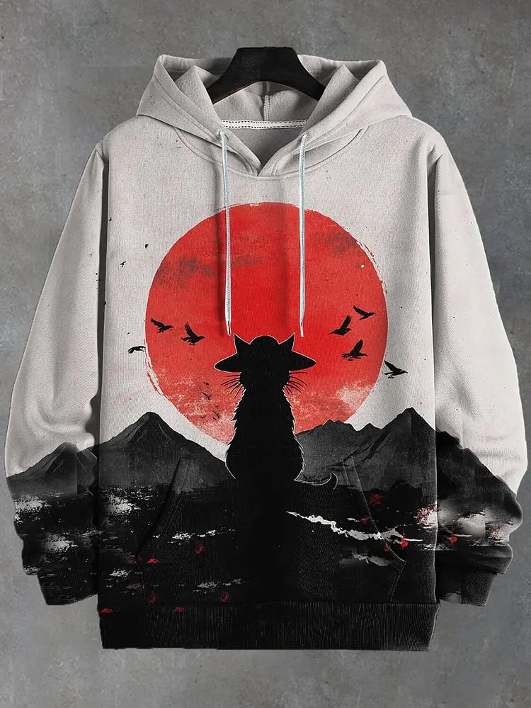 2026 Men's Hoodies Funny Cat Dinosaur UFO Art 3D Printed Cartoon Sweatshirt Men Women Tracksuit Oversized Casual Street Y2k Coat