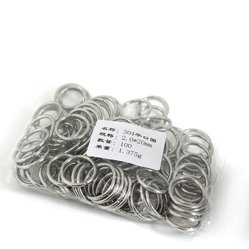 20-200Pcs 3-25mm Stainless Steel Open Single Loops Jump Rings Split Rings Connectors for DIY Jewelry Making Accessories Supplies