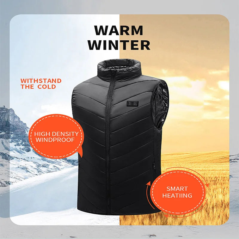 21 Heated Vest Zones Electric Heated Jackets Men Women Sportswear Heated Coat Graphene Heat Coat USB Heating Jacket For Camping