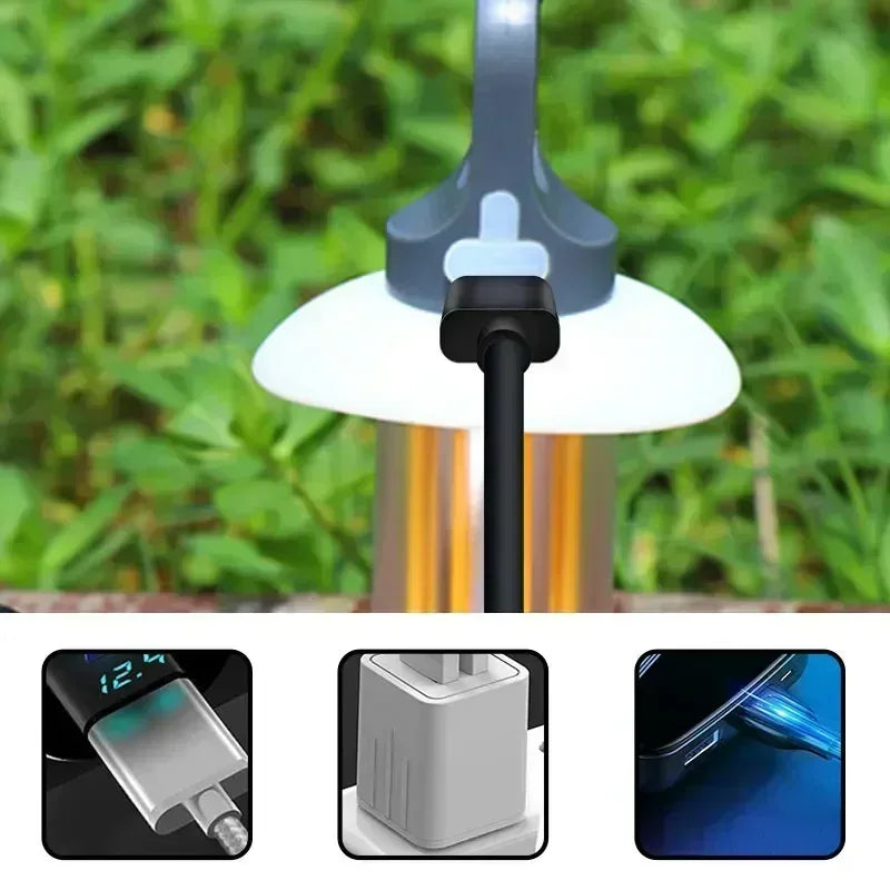 K1 Camping Lantern - 1000LM Bright LED,Adjustable Warm/Cool Light, Portable Hook & Handle for Tent, Outdoor, Emergency, Hiking