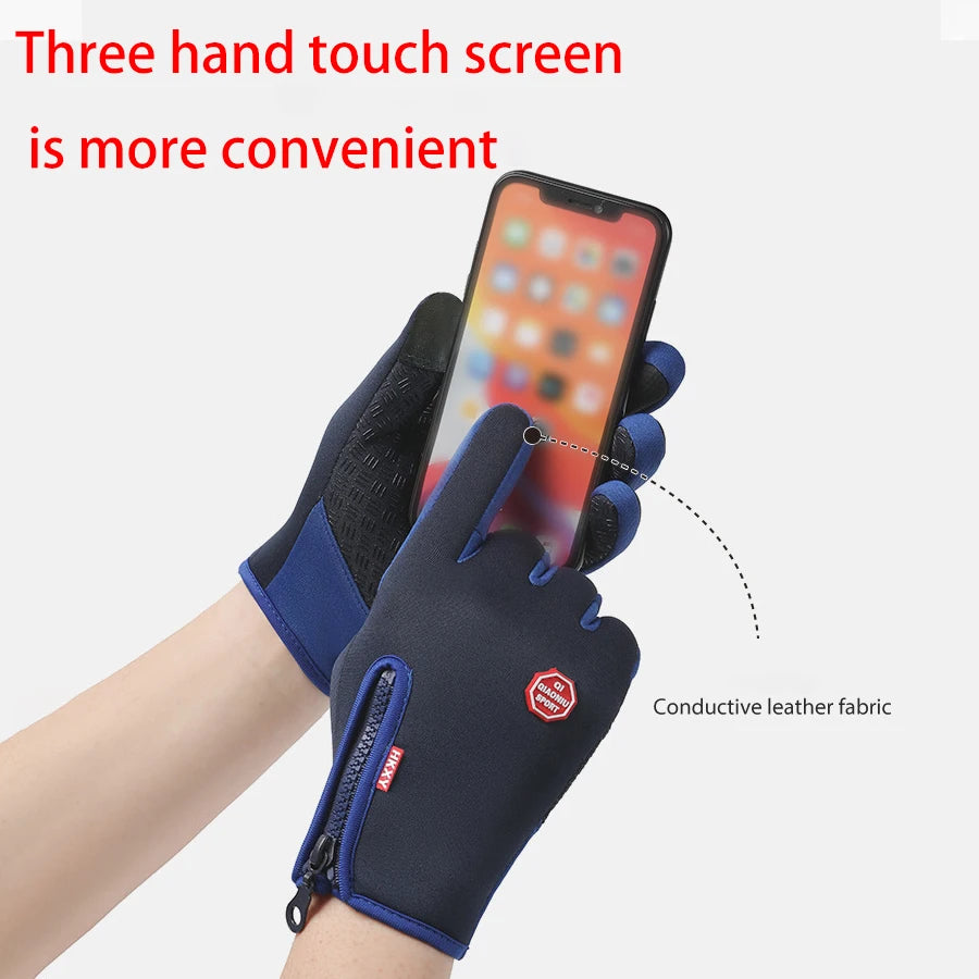 Outdoor Cycling Gloves, Bicycles for Warmth and Anti Slip in Autumn and Winter