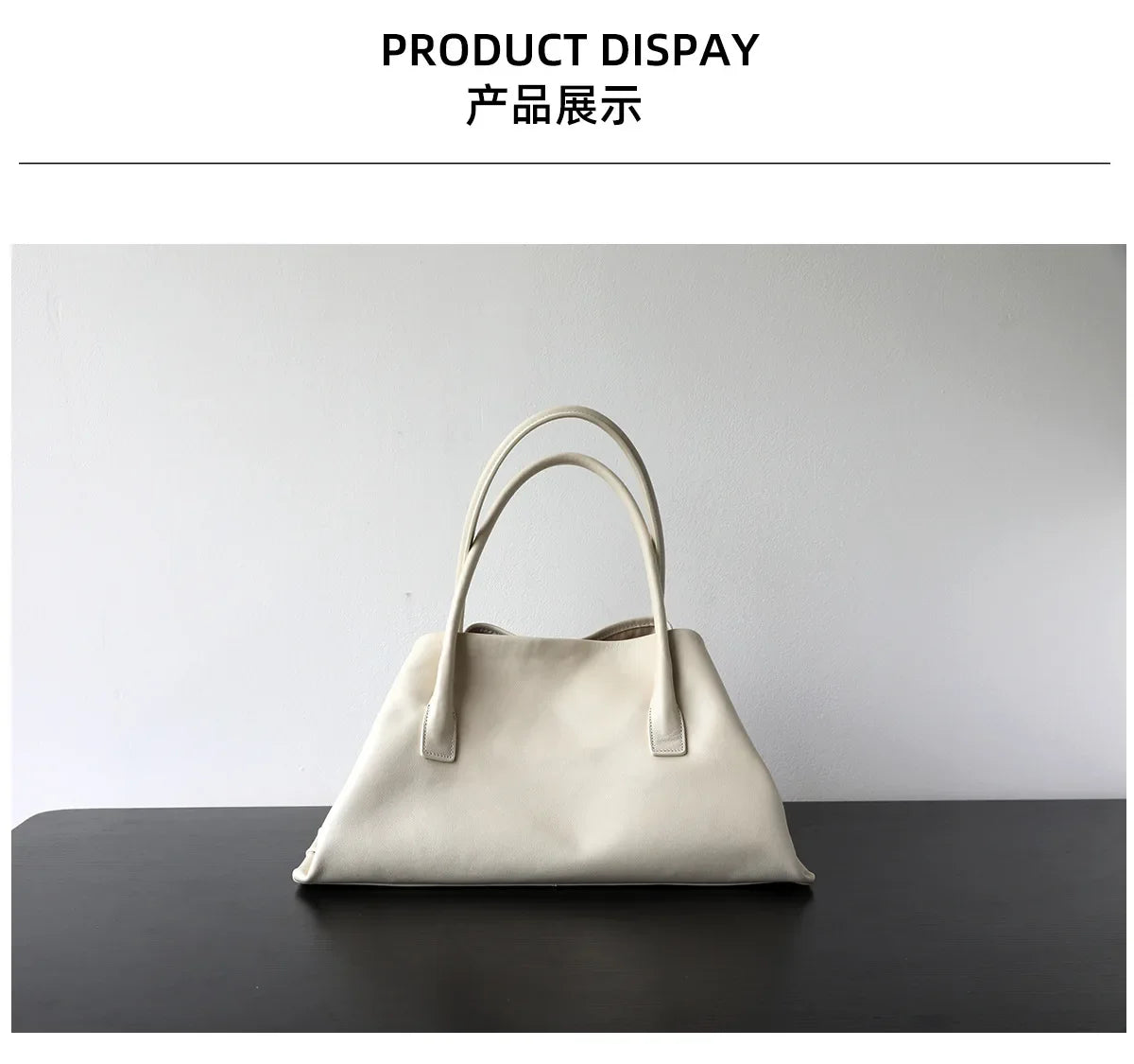 Luxury Niche First-layer Cowhide Tote Bag Woman Large Capacity Shoulder Underarm Bag Casual Tote Big Handbag 2026 New