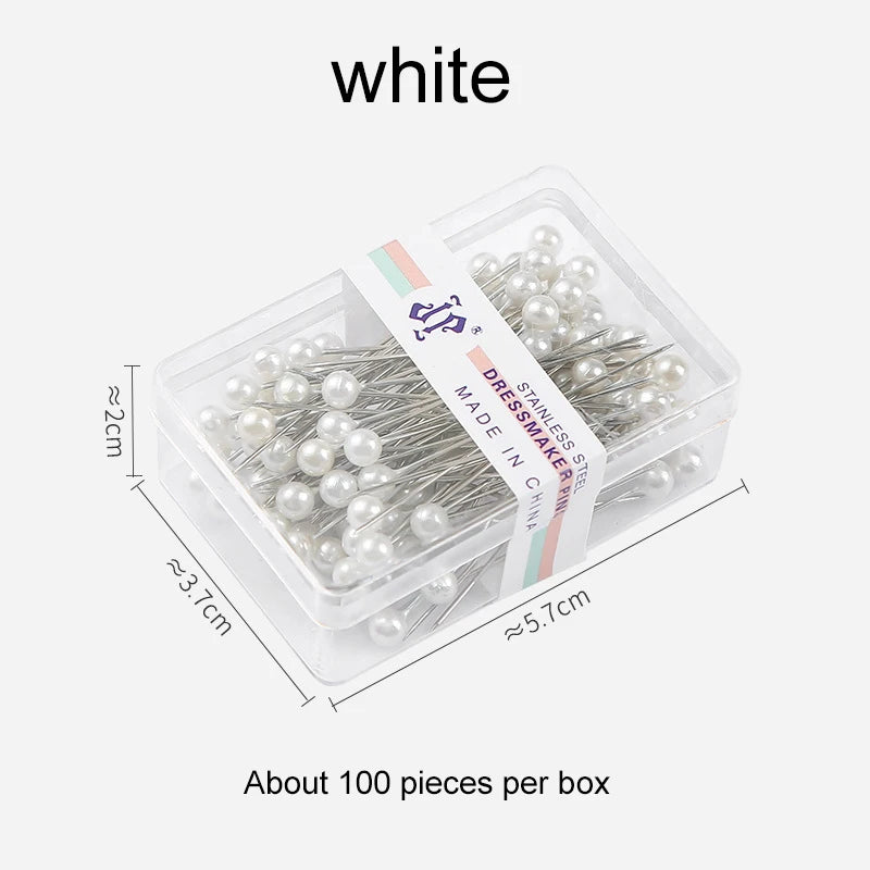 100pcs Sewing Pins for Fabric with Box Straight Pin Positioning Needle Household Craft Sewing Tools Jewelry DIY Decoration TMZ