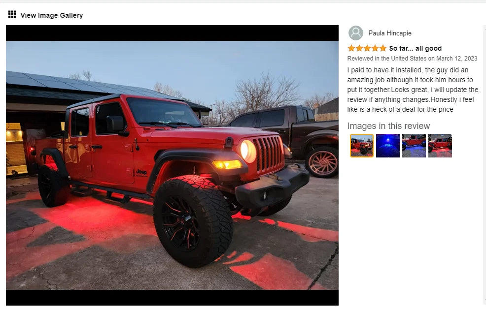 Honalia LED Rock Lights for Trucks 4/6/8/10/12 Pods RGB Truck Rock Lights Kits with App Control for ATV UTV RZR