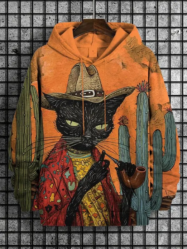 2026 Men's Hoodies Funny Cat Dinosaur UFO Art 3D Printed Cartoon Sweatshirt Men Women Tracksuit Oversized Casual Street Y2k Coat