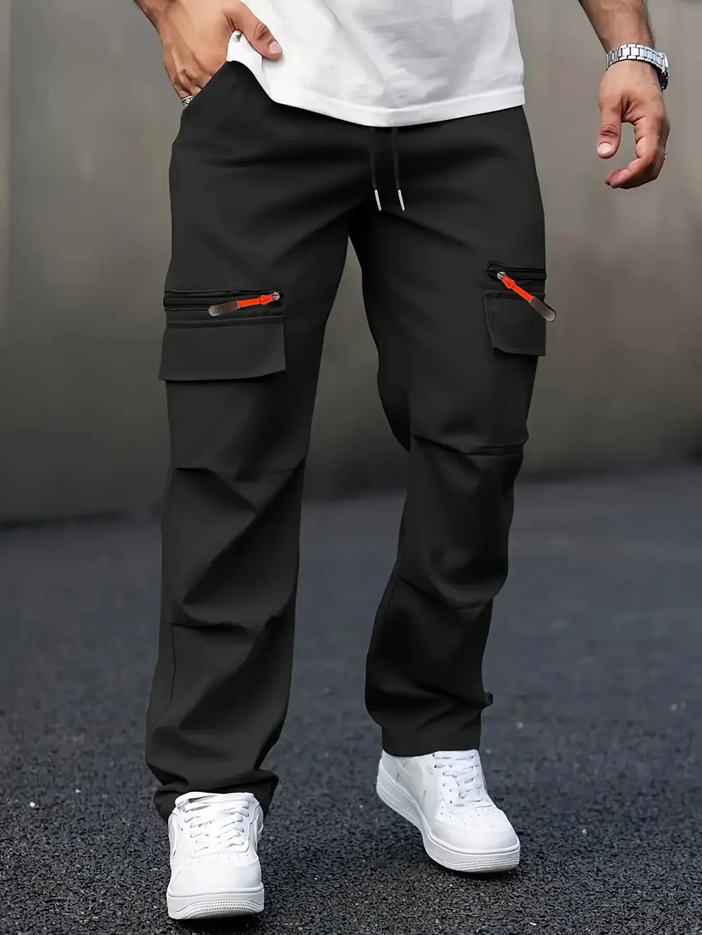 Men's autumn and winter multi pocket casual commuting work pants, fashionable and versatile