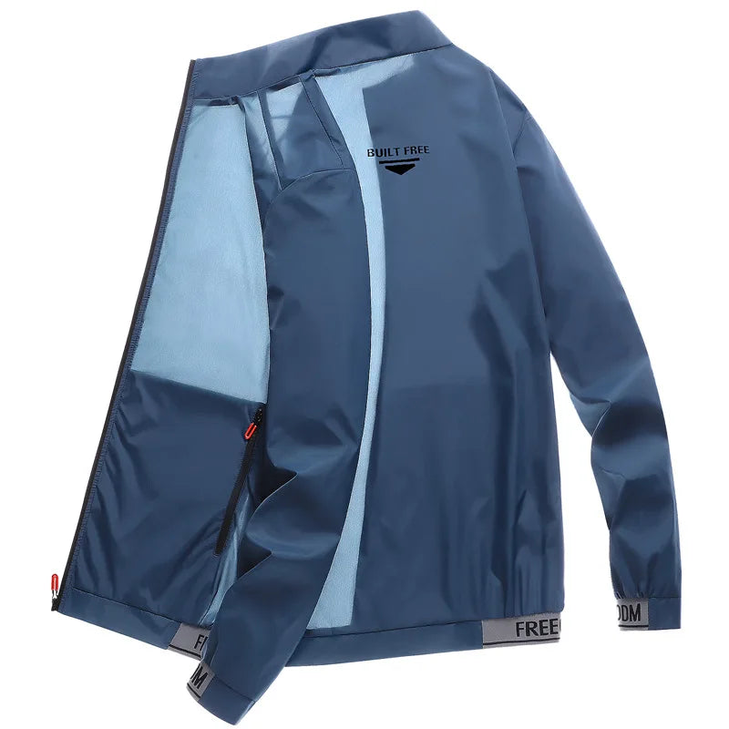 Men's sun protection clothes for summer ultra-thin breathable ice silk trendy fashion UV resistant air conditioning jacket jacke