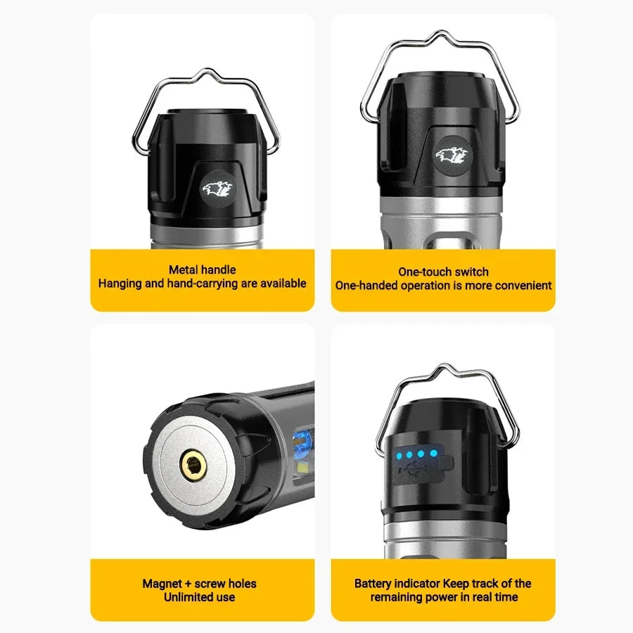 K1 Camping Lantern - 1000LM Bright LED,Adjustable Warm/Cool Light, Portable Hook & Handle for Tent, Outdoor, Emergency, Hiking