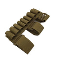 8 Rounds Cartridge Rifle Buttstock Ammo Shell Carrier 12/20 Gauge Shotshell Holder Arm Pouch Hunting Mag Bag
