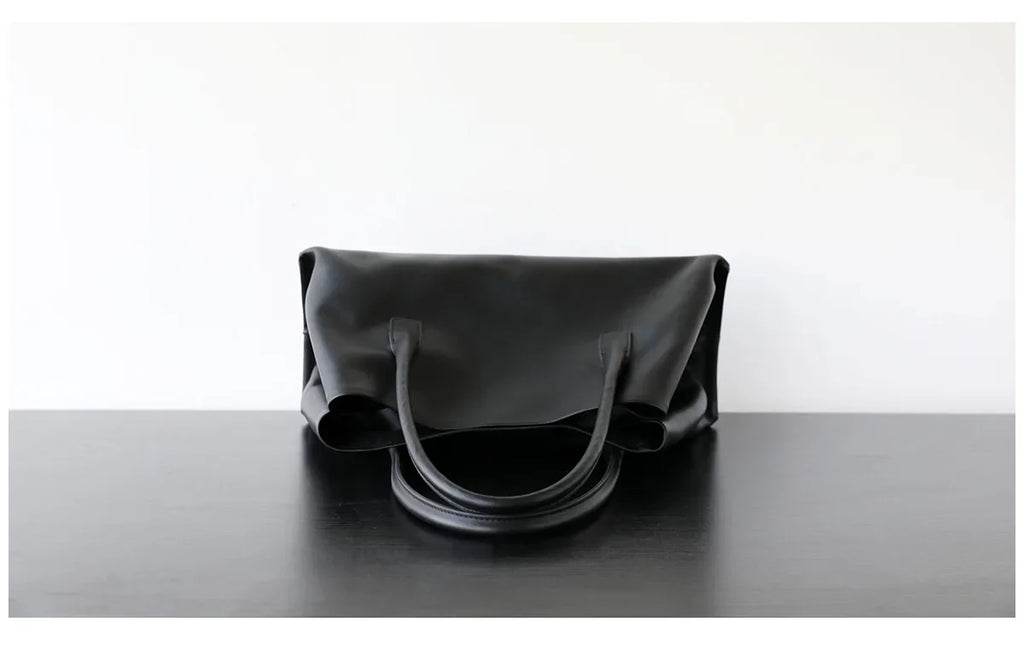 Luxury Niche First-layer Cowhide Tote Bag Woman Large Capacity Shoulder Underarm Bag Casual Tote Big Handbag 2026 New
