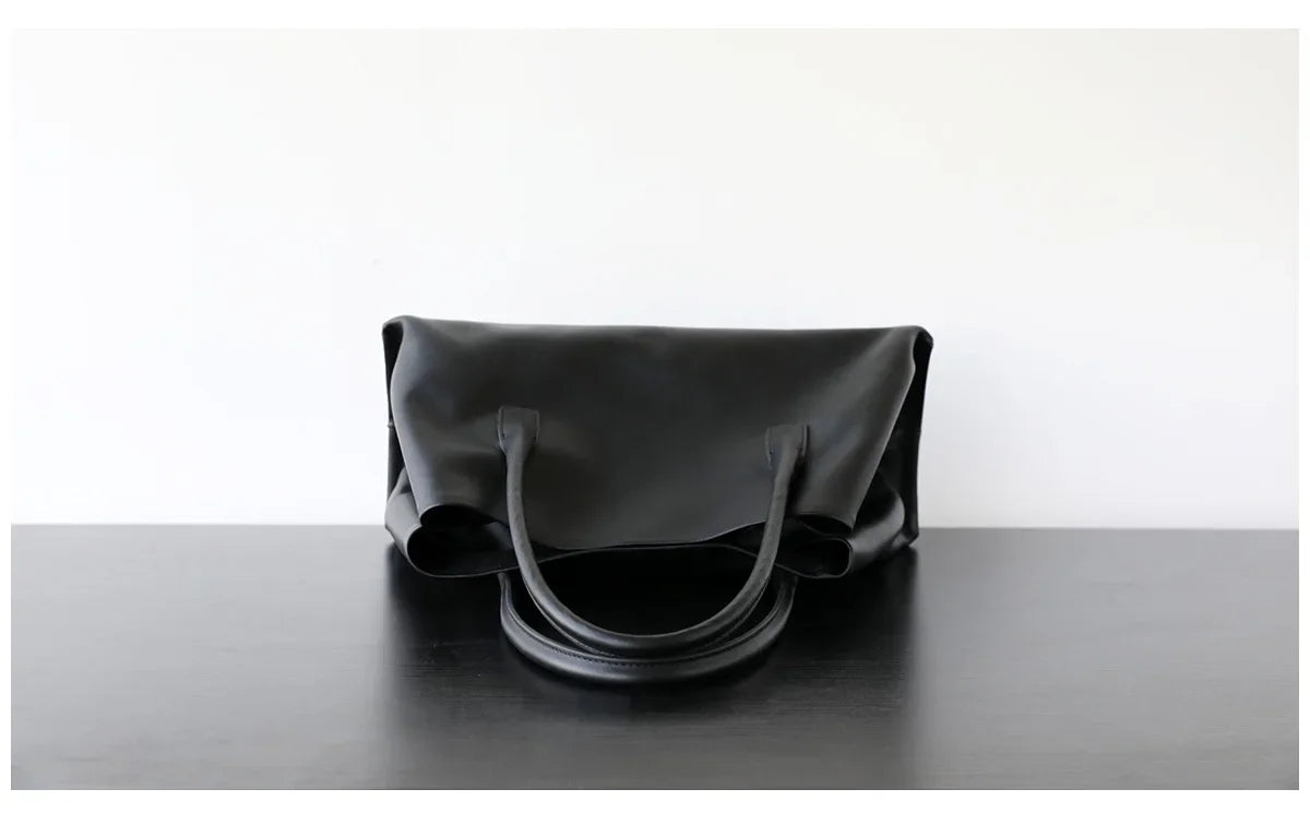Luxury Niche First-layer Cowhide Tote Bag Woman Large Capacity Shoulder Underarm Bag Casual Tote Big Handbag 2026 New