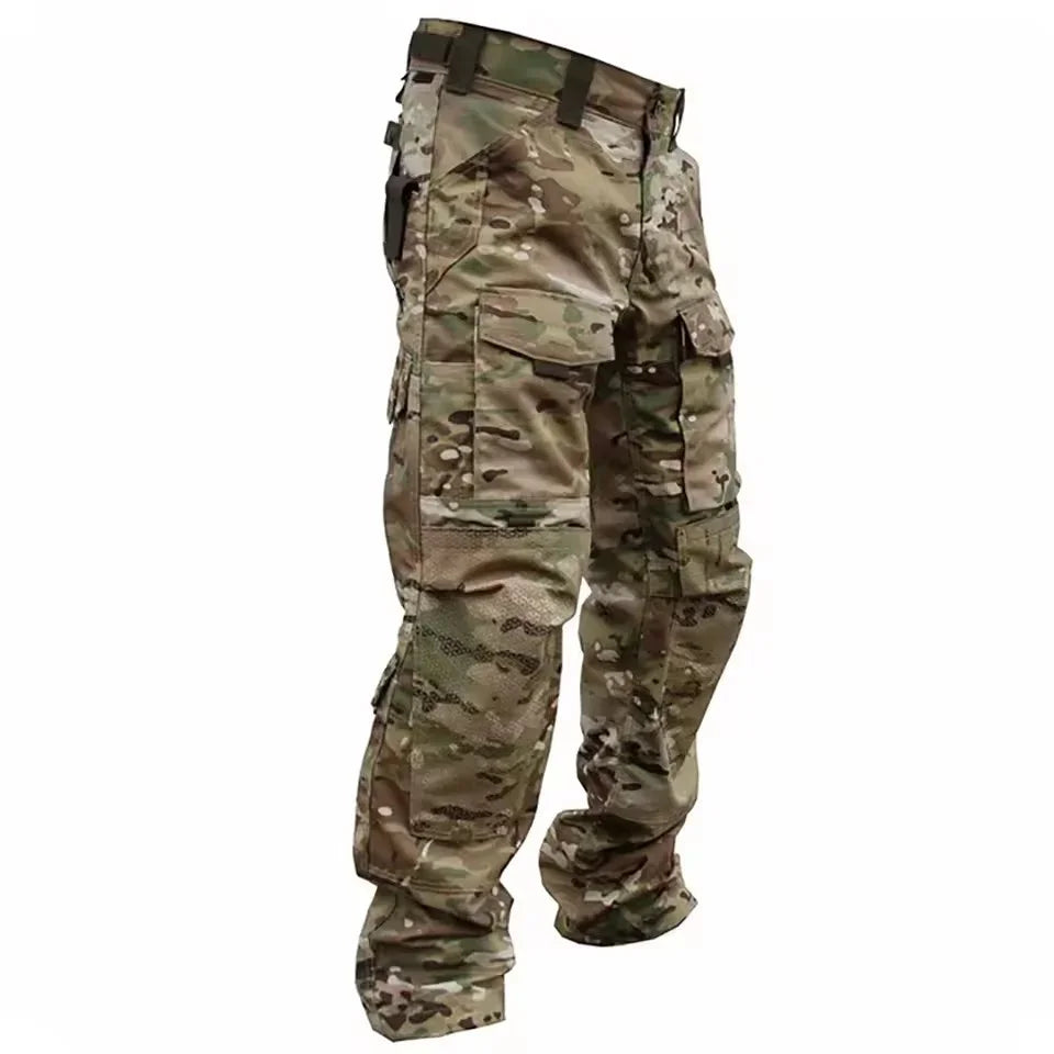 New Men Tactical Pants Quick Dry Multi-Pocket Cargo Pants Casual Trousers Wear-Resistant Workwear Hiking Trainning Pant Loose