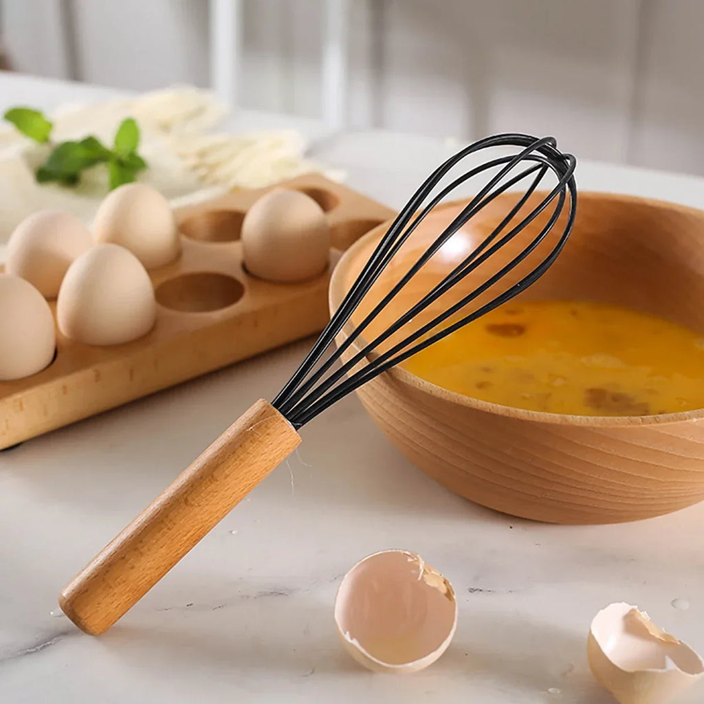 12Pcs/5pcs Silicone Kitchenware Non-Stick Cookware Kitchen Utensils Set Spatula Shovel Egg Beater Wooden Handle Cooking Tool Set