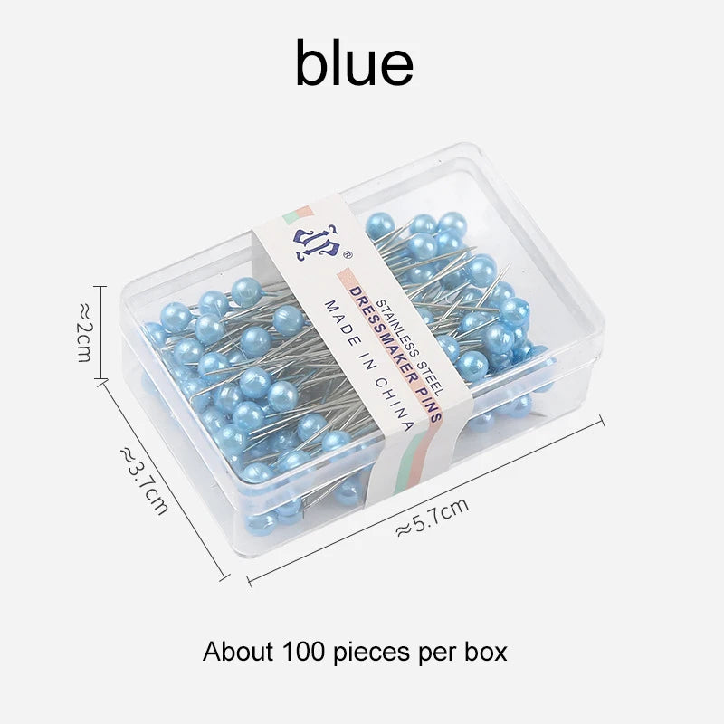 100pcs Sewing Pins for Fabric with Box Straight Pin Positioning Needle Household Craft Sewing Tools Jewelry DIY Decoration TMZ