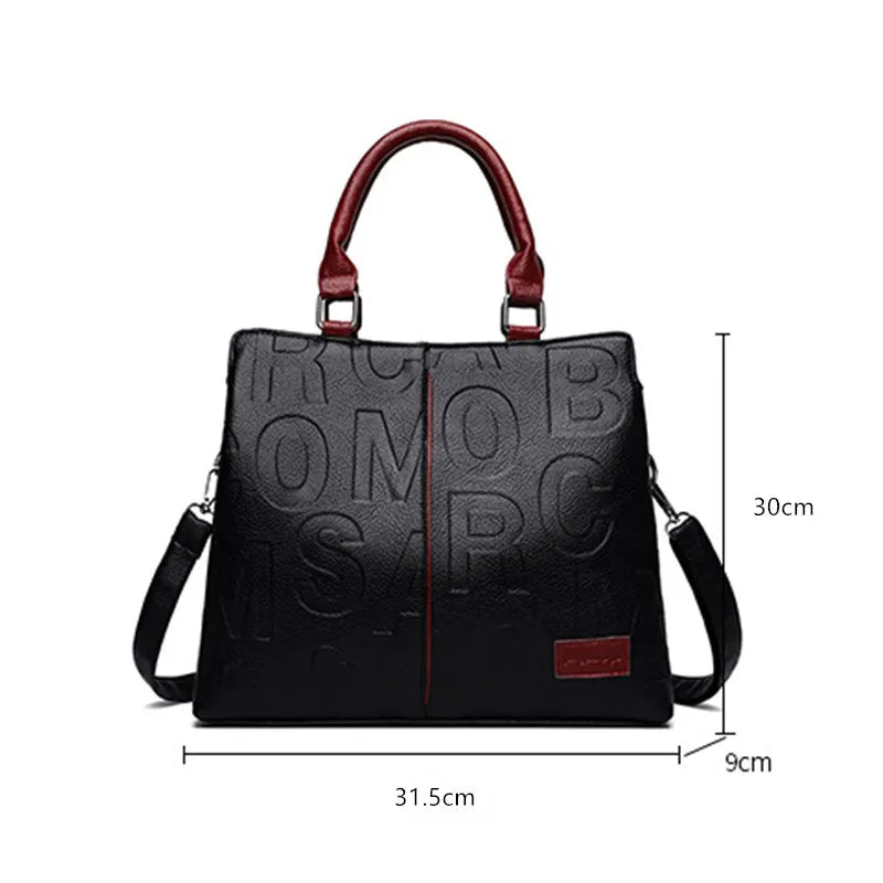 PU Leather Casual Crossbody Bags for Women Ladies Luxury Designer Tote Handbag Female Large Capacity Travel Shoulder Bag Sac