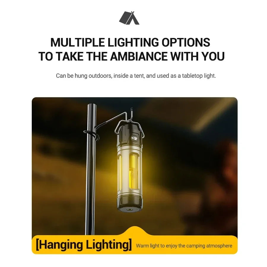 K1 Camping Lantern - 1000LM Bright LED,Adjustable Warm/Cool Light, Portable Hook & Handle for Tent, Outdoor, Emergency, Hiking