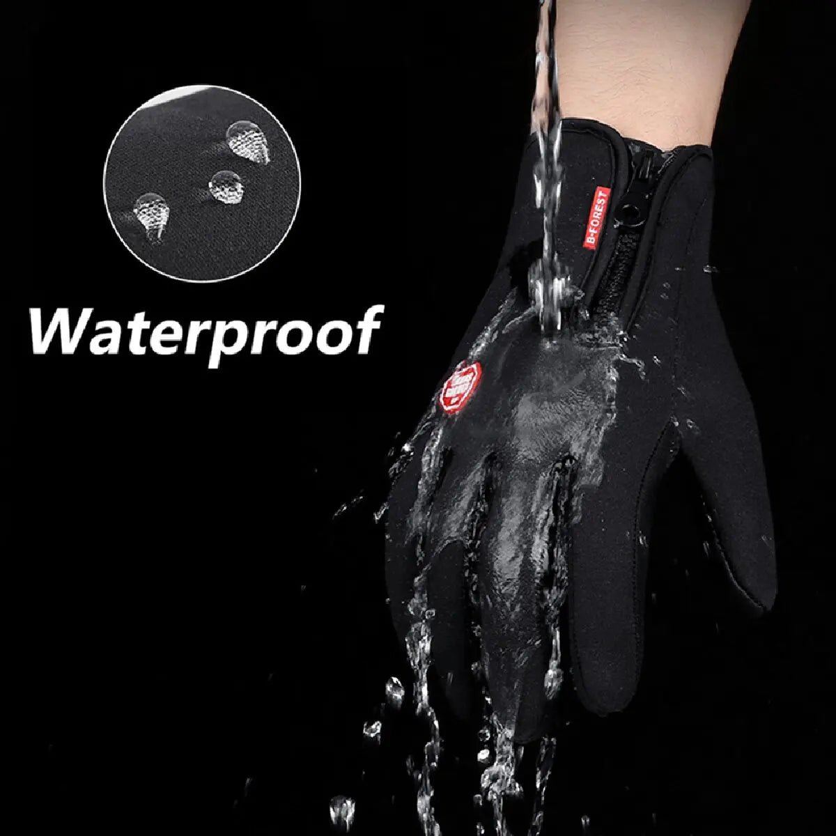 Windproof Warm Gloves For Winter Anti Slip Silicon Touch Screen Full Finger Cold-proof Bicycle Cycling Touchscreen Sport Gloves