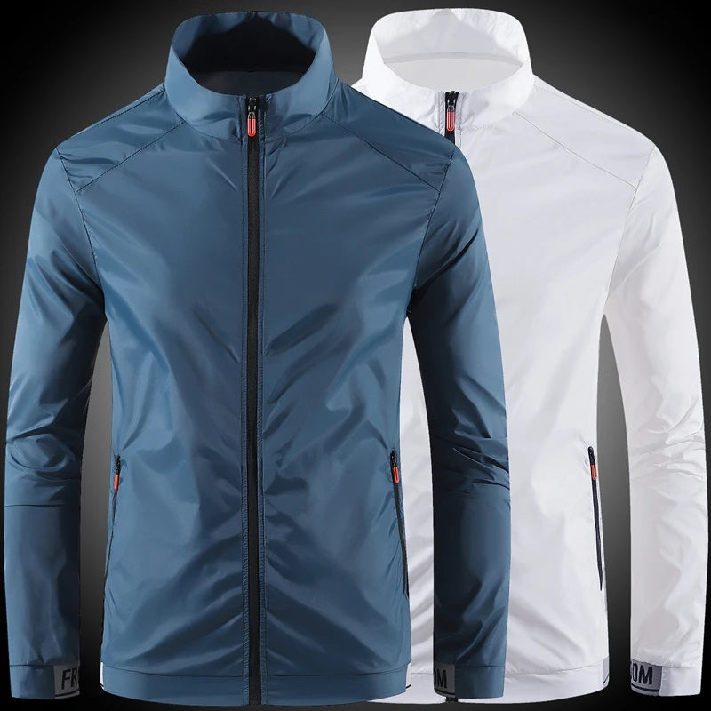 Men's sun protection clothes for summer ultra-thin breathable ice silk trendy fashion UV resistant air conditioning jacket jacke