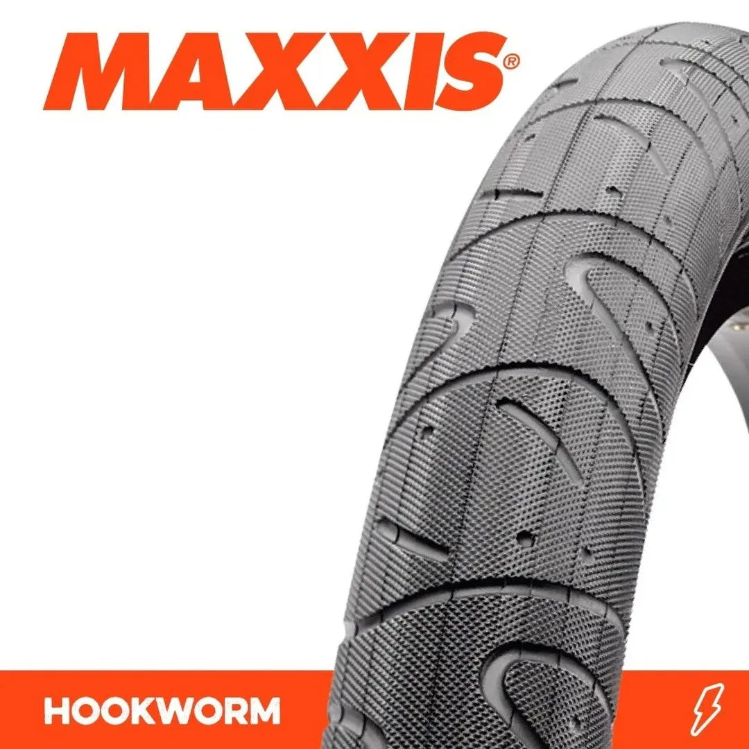 MAXXIS Hookworm 26 x 2.5 Bicycle Tire BMX Wire Bead Clincher Tire for Street Park vert Flatland 20 inch 24 26 27.5 or 29 Sizes