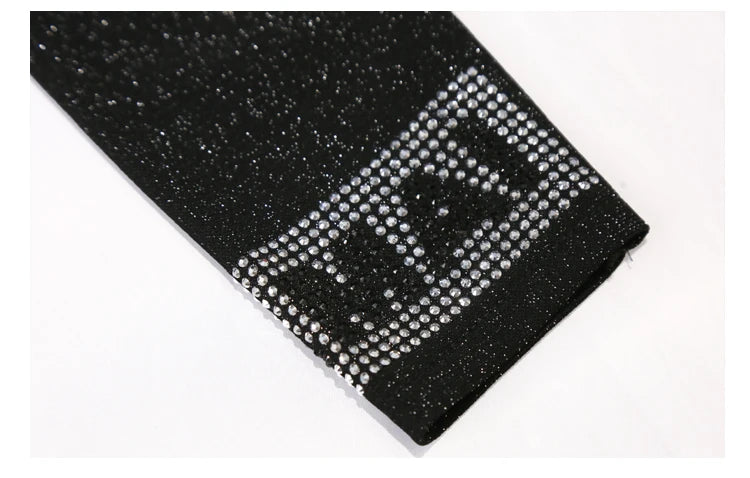 2025 European Station Long Sleeve Women Tees Autumn Winter New Stand collar Hot Diamond T Shirt Fashion Slim Mesh Tops