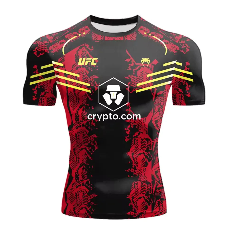 2025 New Hot Selling UFC Boxing Match Pursuer T-shirt For Men And Women In Summer  Casual Breathable Oversized Quick Drying Top